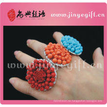 ShangDian Kultureller Schmuck Einzigartiger handgemachter bunter Edelstein-dekorativer Ring